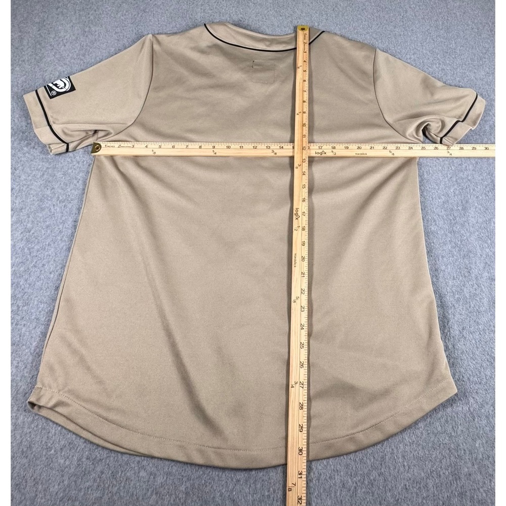 Ecko‎ Unltd Jersey Baseball Vintage Mens Tan RED Black Logo Short Sleeve XL Y2K - Picture 3 of 6